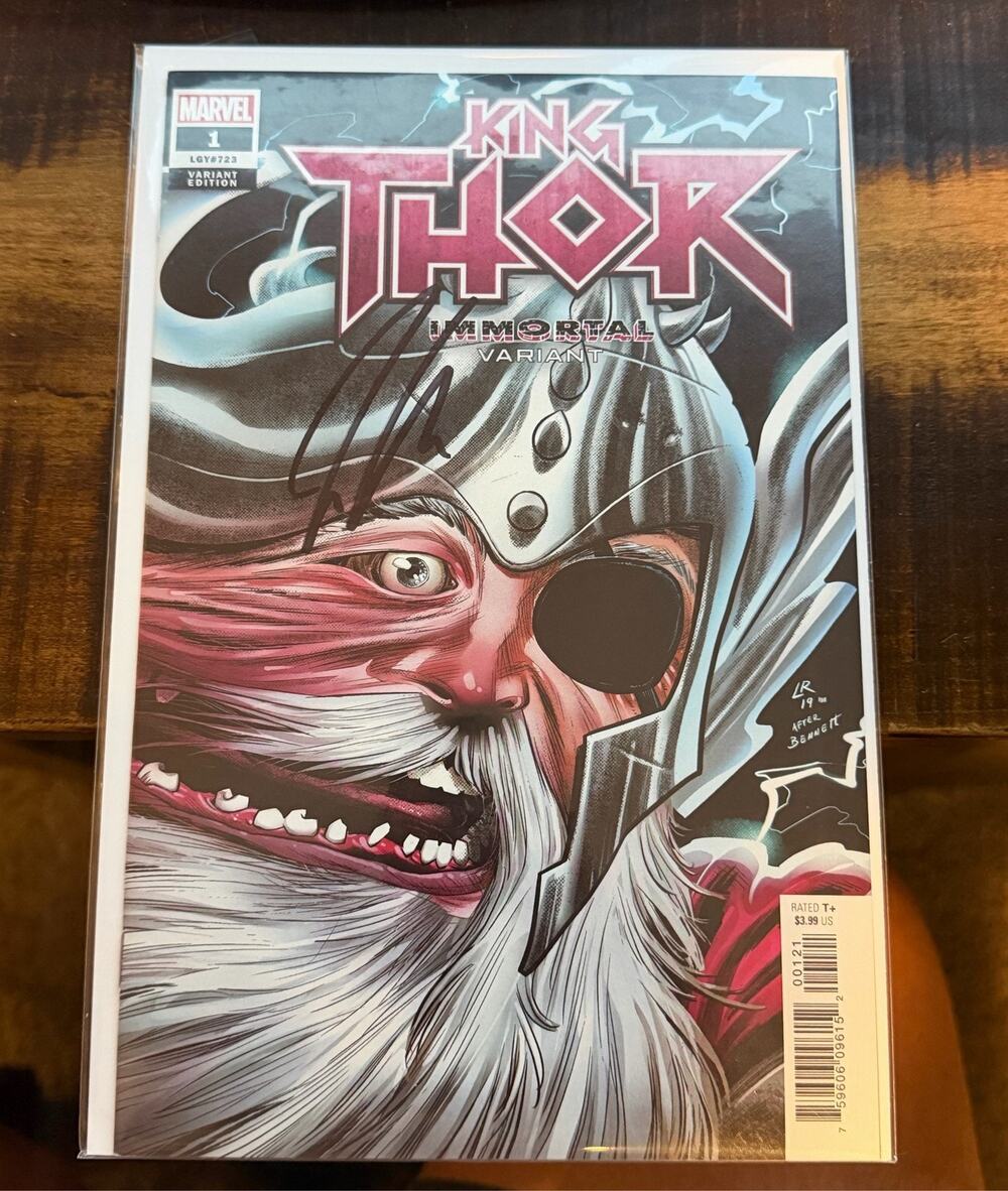 King Thor 1 Immortal Variant Signed Jason Aaron Marvel Comics